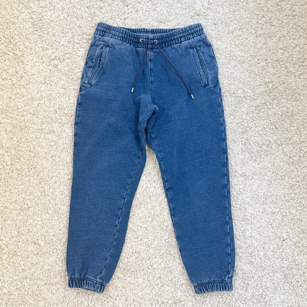 3/$20 GAP Washed Blue Jogger Pants Soft Knit Denim Look Seeatpants Size S